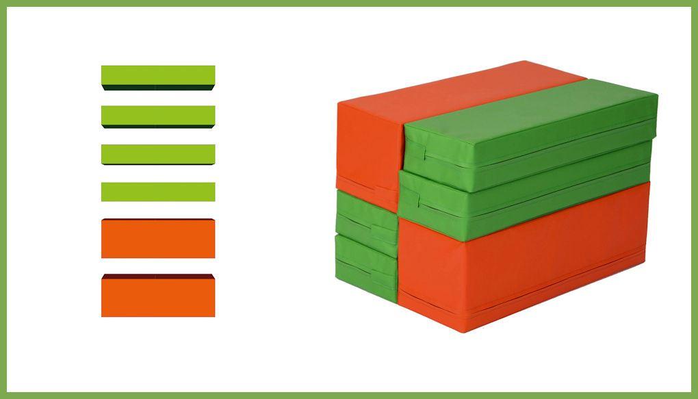 Bausteinsatz-Mirja - die MINI Bewegungsbausteine von Bänfer werden gerne eingesetzt in Kitas mit U3 - Gruppen, Spielgruppen und Krabbelgruppen sowie Eltern-Kind Gruppen Bausteinsatz-Mirja - Großbausteine Mini für Kleinkinder bis 2 Jahre