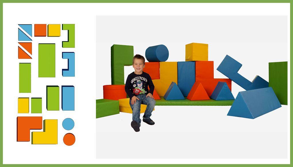Bausteinsatz-Karo-Maxi-Bänfer - die Bewegungsbausteine von Bänfer werden gerne eingesetzt in der Kita, Grundschule, Spielgruppe, Therapie und Arztpraxis. Bausteinsatz-Karo-Maxi-Bänfer - die Großbausteine MAXI für Kinder ab 4 Jahren sind die am meisten verbreiteten Baumodule