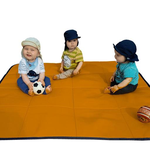 Krabbelmatte - orange - Babymatte für zuhause und unterwegs
