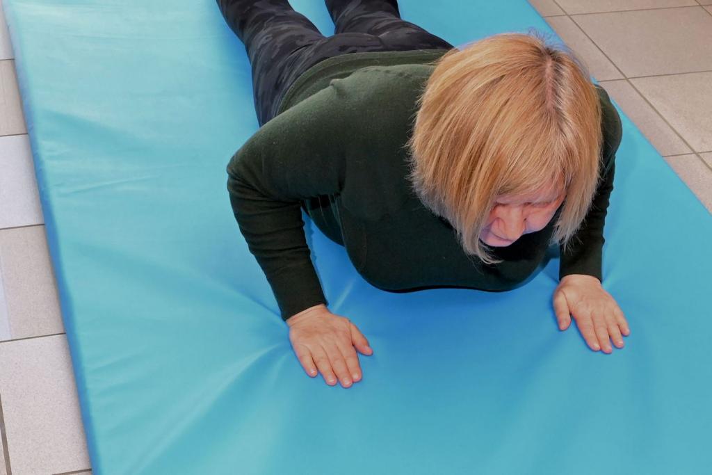 Turnmatte für Bodenübungen.