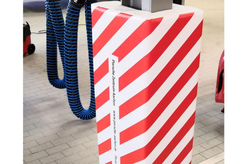 Säulenschutz rechteckig - montiert