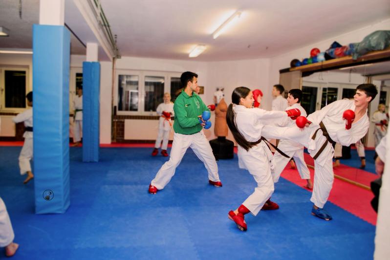 Karatematten und Säulenschutz für Shotokan Kampfsport