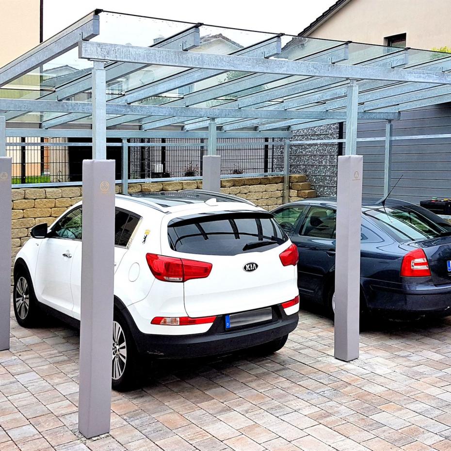 Säulenschutz für eine privates Carport