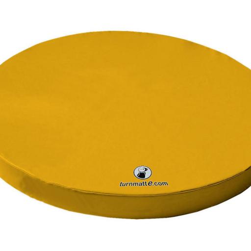 Weichbodenmatte-rund-gelb - mit einer Stärke von 10 bis 25 cm - zum Spielen, Toben, Turnen
