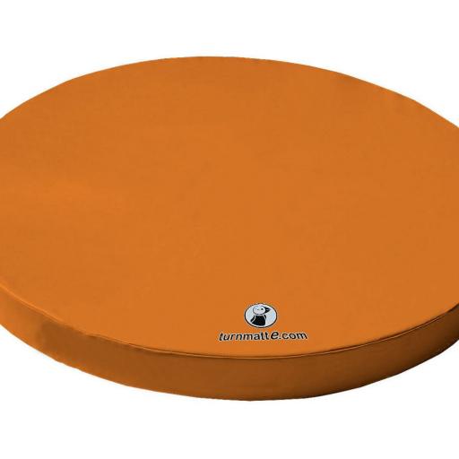 Weichbodenmatte-rund-orange - mit einer Stärke von 10 bis 25 cm - zum Spielen, Toben, Turnen