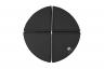 Weichbodenmatte rund - schwarz - bestehend aus 4 Viertelkreisen